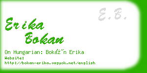 erika bokan business card